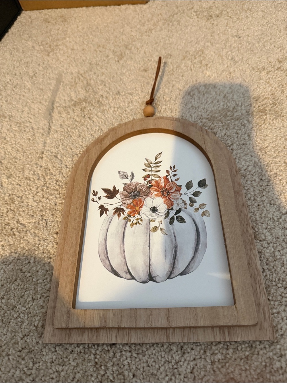 Neutral Pumpkin Floral Wall Art